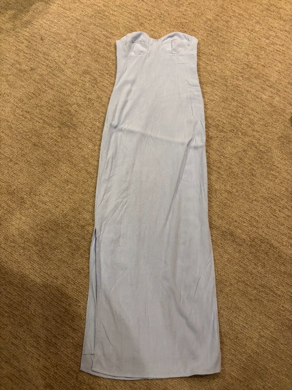 Esra Linen Strapless Maxi Dress - Picture 3 of 5